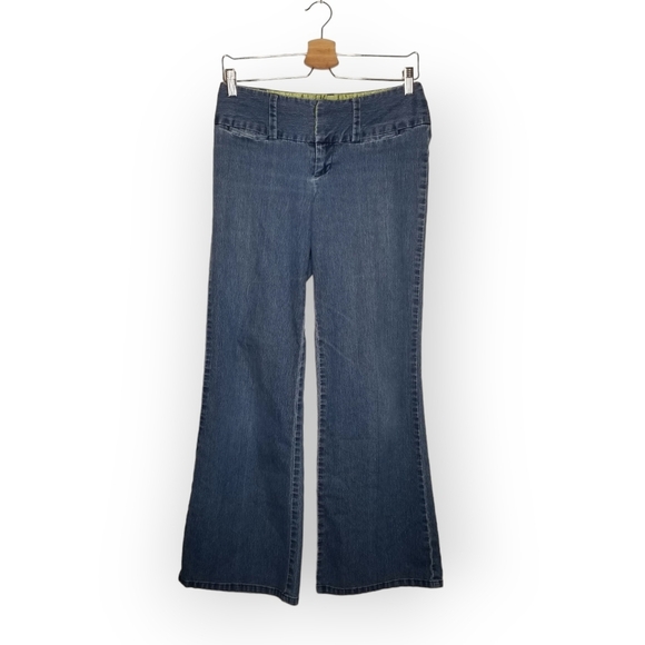 True Y2K vintage low rise wide leg trouser pants denim jeans Xhilaration size 3 - Picture 1 of 4